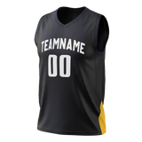 Custom Team Design Navy Blue & Yellow Colors Design Sports Basketball Jersey BS00IP081812