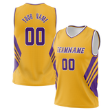 Custom Team Design Yellow & Purple Colors Design Sports Basketball Jersey BS00LAL071223