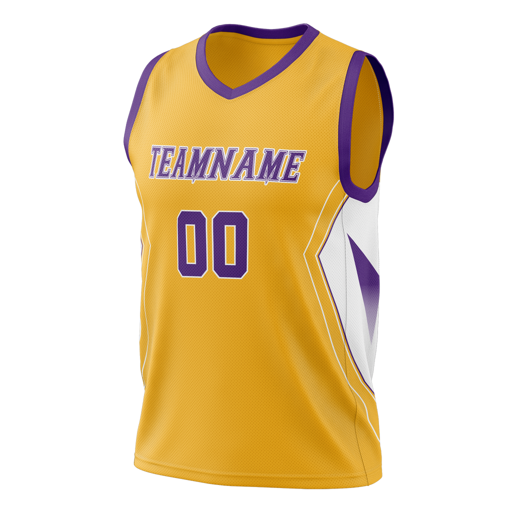 Custom Team Design Yellow & White Colors Design Sports Basketball Jersey BS00LAL091202