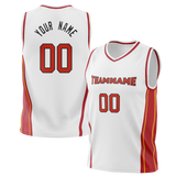 Custom Team Design White & Red Colors Design Sports Basketball Jersey BS00MH030209