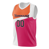 Custom Team Design Orange & Pink Colors Design Sports Basketball Jersey BS00MH071025