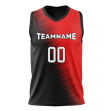 Custom Team Design Black & Red Colors Design Sports Basketball Jersey BS00MH080109