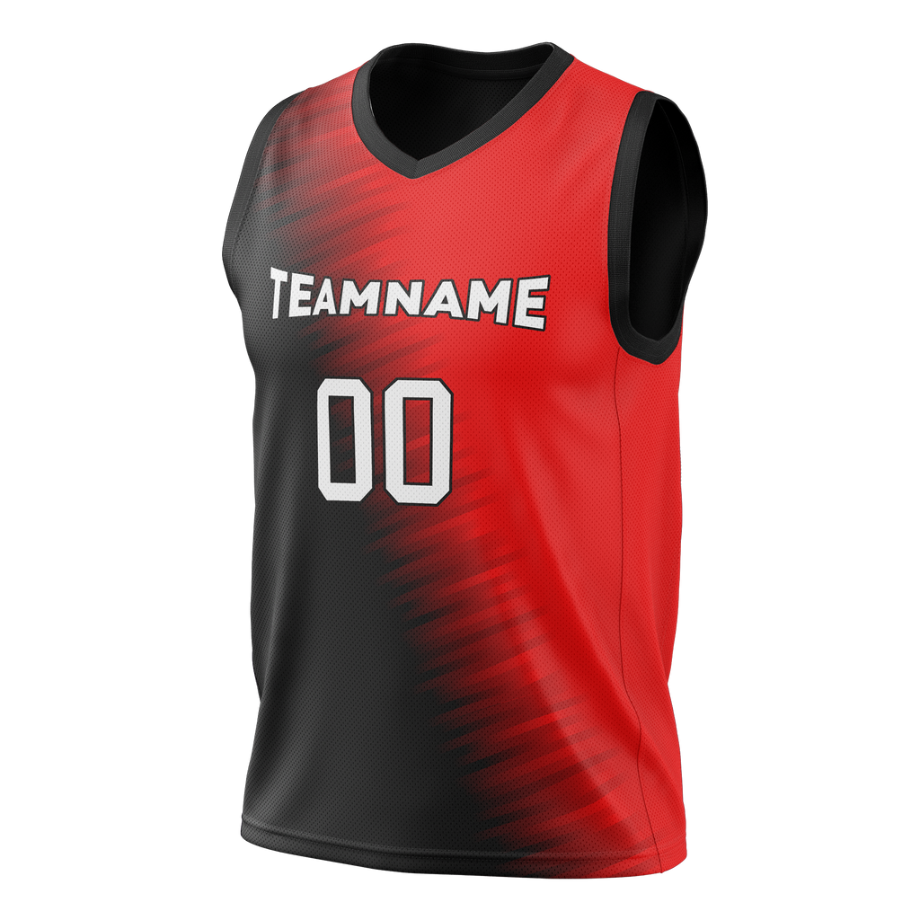 Custom Team Design Black & Red Colors Design Sports Basketball Jersey BS00MH080109