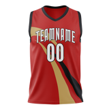 Custom Team Design Red & Cream Colors Design Sports Basketball Jersey BS00NOP060905