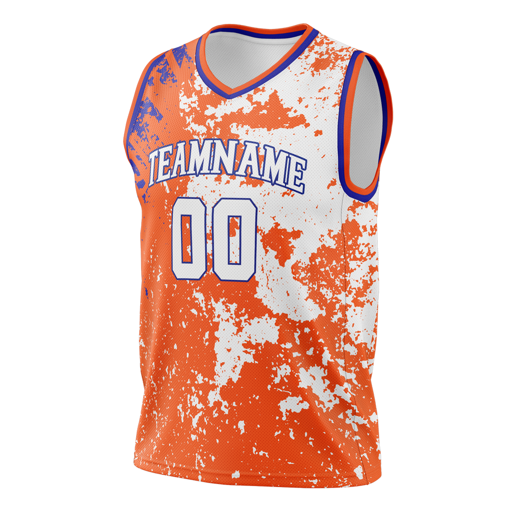 Custom Team Design Orange & White Colors Design Sports Basketball Jersey BS00NYK091002