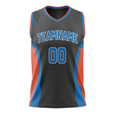Custom Team Design Gray & Orange Colors Design Sports Basketball Jersey BS00OCT030310