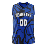 Custom Team Design Black & Royal Blue Colors Design Sports Basketball Jersey BS00OM050119