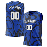 Custom Team Design Black & Royal Blue Colors Design Sports Basketball Jersey BS00OM050119