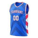 Custom Team Design Blue & Red Colors Design Sports Basketball Jersey BS00P7022009