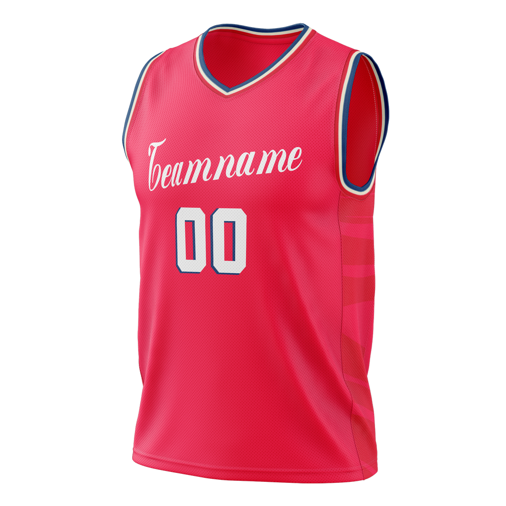 Custom Team Design Red & White Colors Design Sports Basketball Jersey BS00P7080902