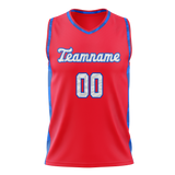 Custom Team Design Red & Blue Colors Design Sports Basketball Jersey BS00P7100920