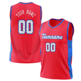 Custom Team Design Red & Blue Colors Design Sports Basketball Jersey BS00P7100920