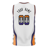 Custom Team Design White & Orange Colors Design Sports Basketball Jersey BS00PS070210