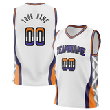 Custom Team Design White & Orange Colors Design Sports Basketball Jersey BS00PS070210