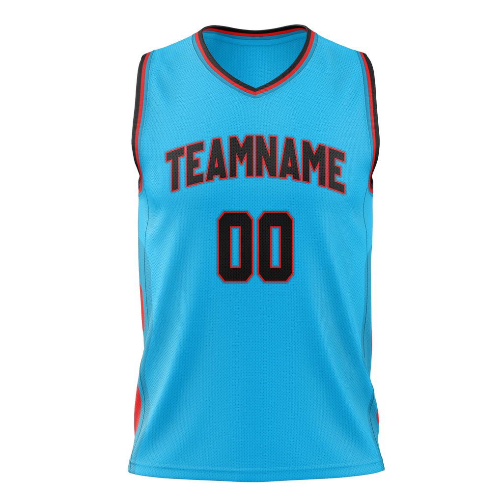 Custom Team Design Blue & Red Colors Design Sports Basketball Jersey BS00PS092009