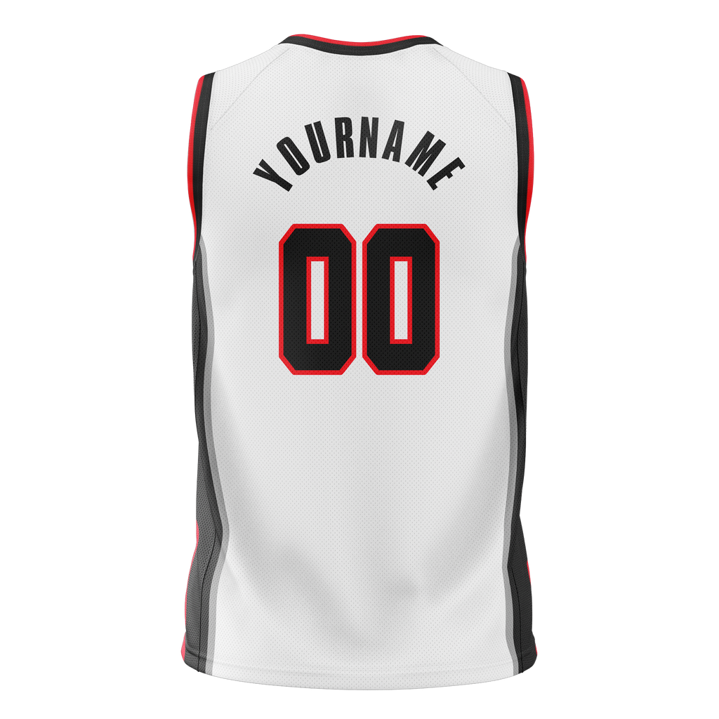 Custom Team Design White & Red Colors Design Sports Basketball Jersey BS00PTB080209