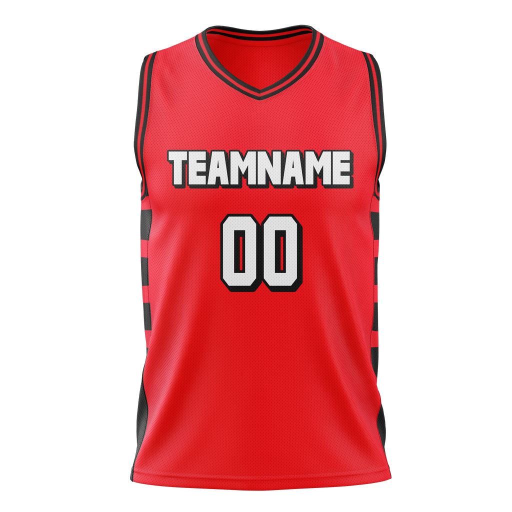 Custom Team Design Red & Black Colors Design Sports Basketball Jersey BS00PTB100901