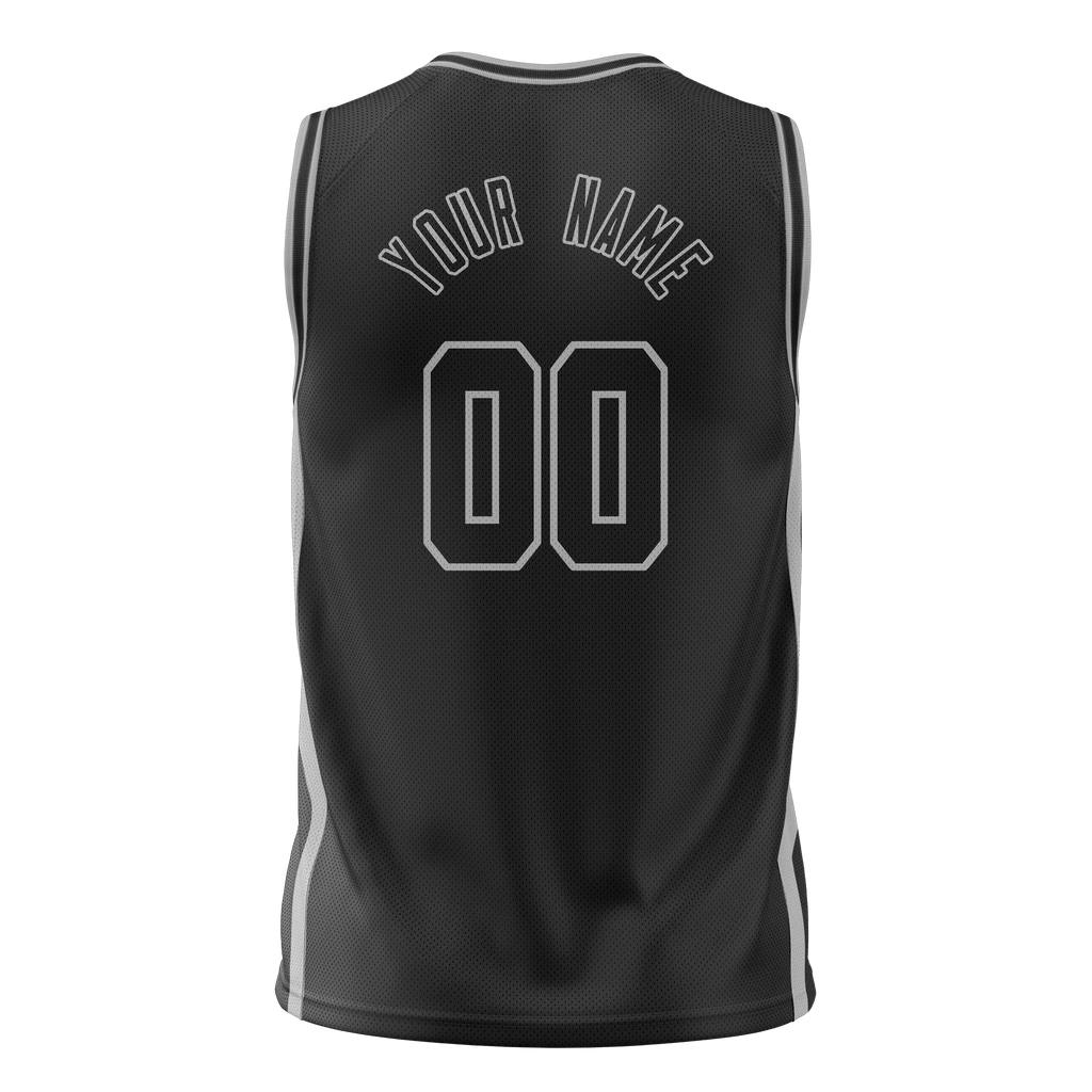 Custom Team Design Black & Gray Colors Design Sports Basketball Jersey BS00SAS020103