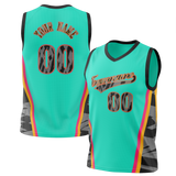 Custom Team Design Teal & Black Colors Design Sports Basketball Jersey BS00SAS101701