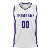 Custom Team Design White & Gray Colors Design Sports Basketball Jersey BS00SK040203