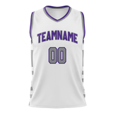 Custom Team Design White & Gray Colors Design Sports Basketball Jersey BS00SK050203