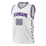 Custom Team Design White & Gray Colors Design Sports Basketball Jersey BS00SK050203