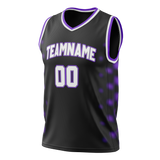 Custom Team Design Black & Purple Colors Design Sports Basketball Jersey BS00SK080123
