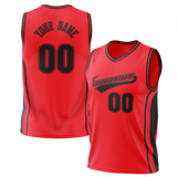 Custom Team Design Red & Black Colors Design Sports Basketball Jersey BS00TR010901