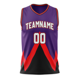 Custom Team Design Purple & Black Colors Design Sports Basketball Jersey BS00TR032301