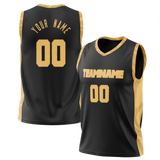 Custom Team Design Black & Cream Colors Design Sports Basketball Jersey BS00TR040105