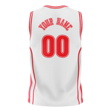Custom Team Design White & Red Colors Design Sports Basketball Jersey BS00TR060209