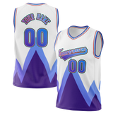 Custom Team Design White & Purple Colors Design Sports Basketball Jersey BS00UJ060223