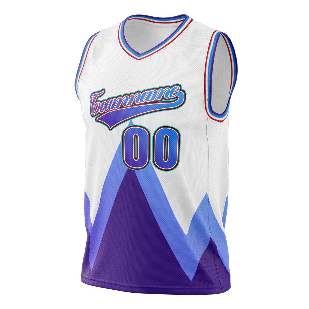Custom Team Design White & Purple Colors Design Sports Basketball Jersey BS00UJ060223