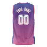 Custom Team Design Pink & Royal Blue Colors Design Sports Basketball Jersey BS00WW072519