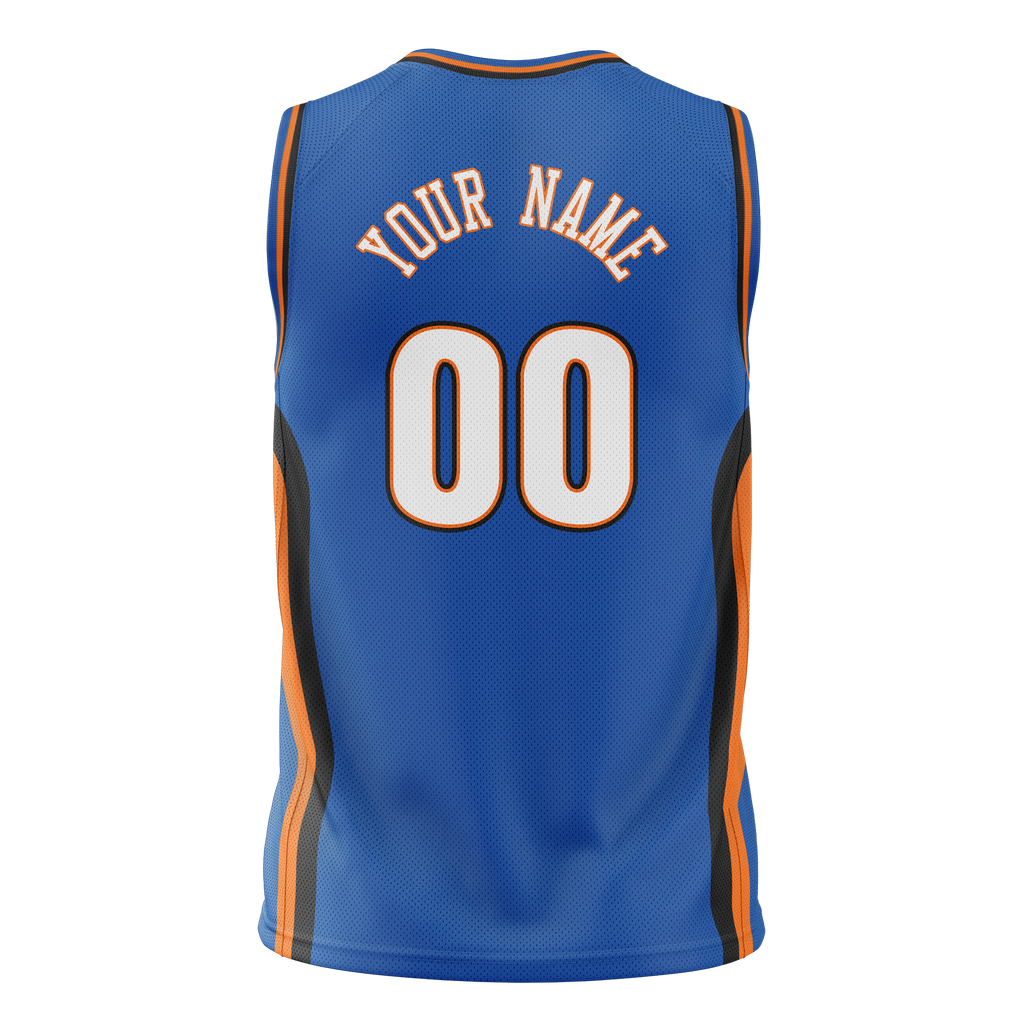 Custom Team Design Blue & Orange Colors Design Sports Basketball Jersey BS00WW082010