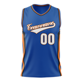 Custom Team Design Blue & Orange Colors Design Sports Basketball Jersey BS00WW082010