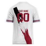 Custom Team Design White & Red Colors Design Sports Football Jersey FT00AC030209