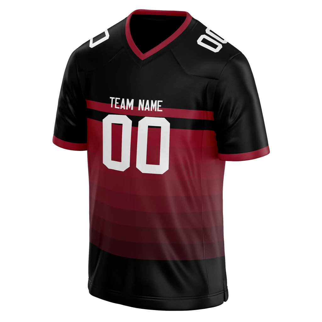 Custom Team Design Black & Maroon Colors Design Sports Football Jersey FT00AC060108