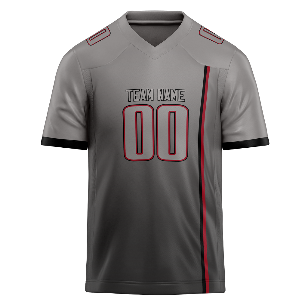 Custom Team Design Gray & Red Colors Design Sports Football Jersey FT00AF050309