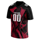 Custom Team Design Black & Red Colors Design Sports Football Jersey FT00AF060109