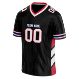 Custom Team Design Black & White Colors Design Sports Football Jersey FT00BB040102