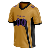 Custom Team Design Gold & Black Colors Design Sports Football Jersey FT00BR071301