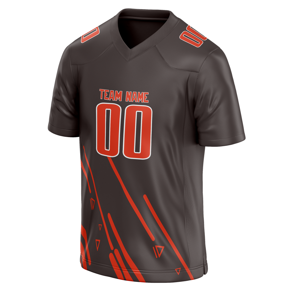 Custom Team Design Camo & Orange Colors Design Sports Football Jersey FT00CB010610
