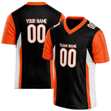 Custom Team Design Black & Orange Colors Design Sports Football Jersey FT00CB050110