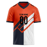 Custom Team Design Orange & White Colors Design Sports Football Jersey FT00CB061002
