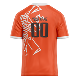Custom Team Design Orange & White Colors Design Sports Football Jersey FT00CB081002