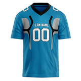Custom Team Design Blue & Black Colors Design Sports Football Jersey FT00CP012001