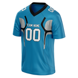 Custom Team Design Blue & Black Colors Design Sports Football Jersey FT00CP012001