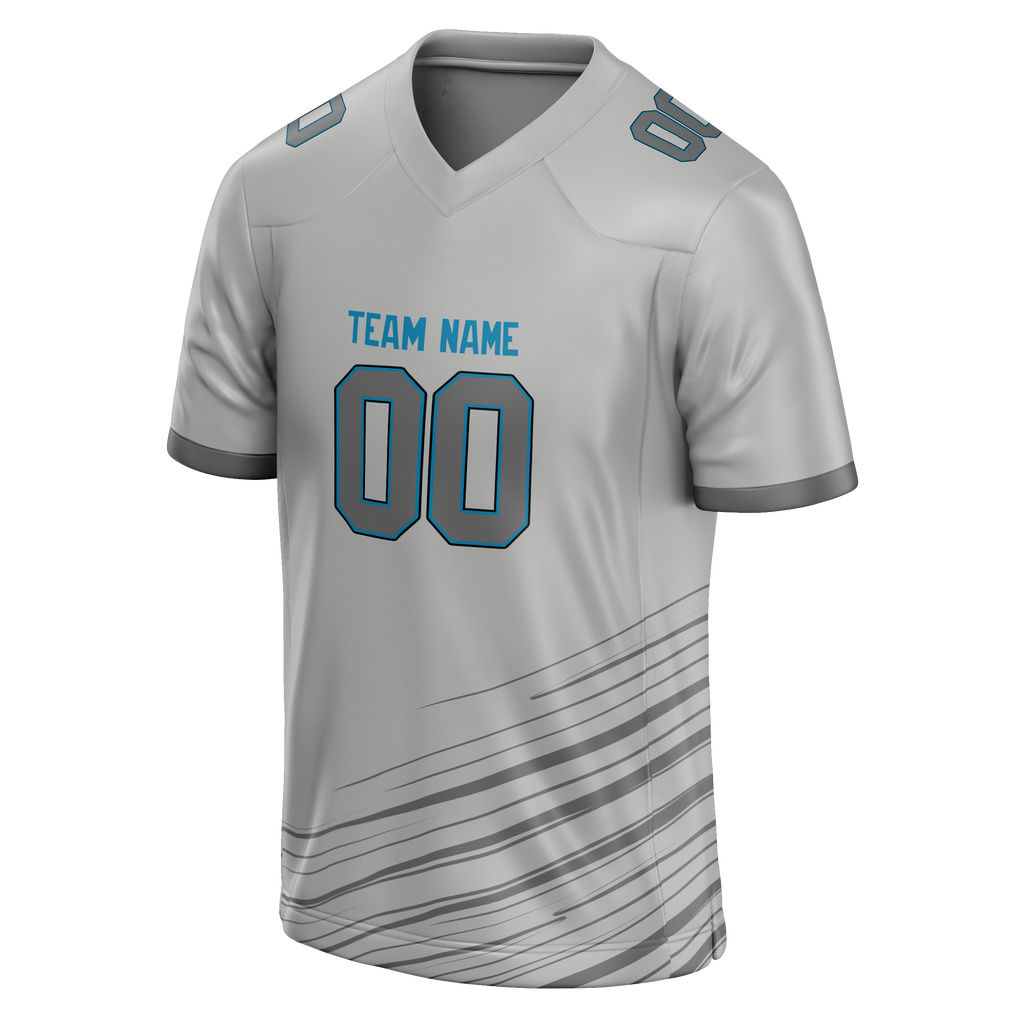 Custom Team Design Silver & Gray Colors Design Sports Football Jersey FT00CP030403