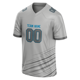 Custom Team Design Silver & Gray Colors Design Sports Football Jersey FT00CP030403